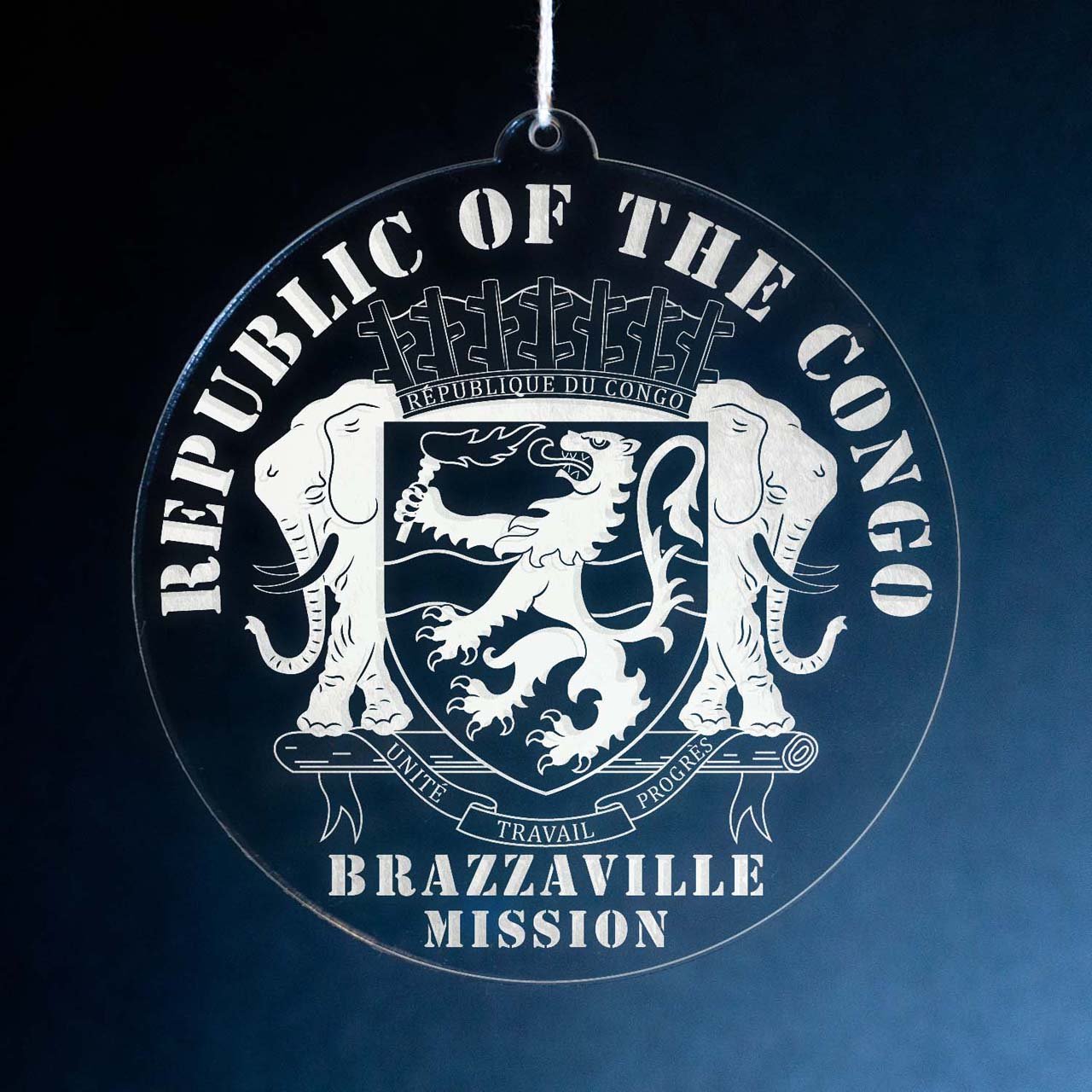 Republic of the Congo Brazzaville Mission Christmas Ornament - Latter-Day Saint LDS Missionary Gift - Book of Mormon