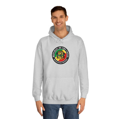 Republic of the Congo Brazzaville Mission Flag Logo (Black Border) College Hoodie