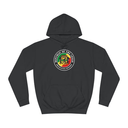 Republic of the Congo Brazzaville Mission Flag Logo (Black Border) College Hoodie