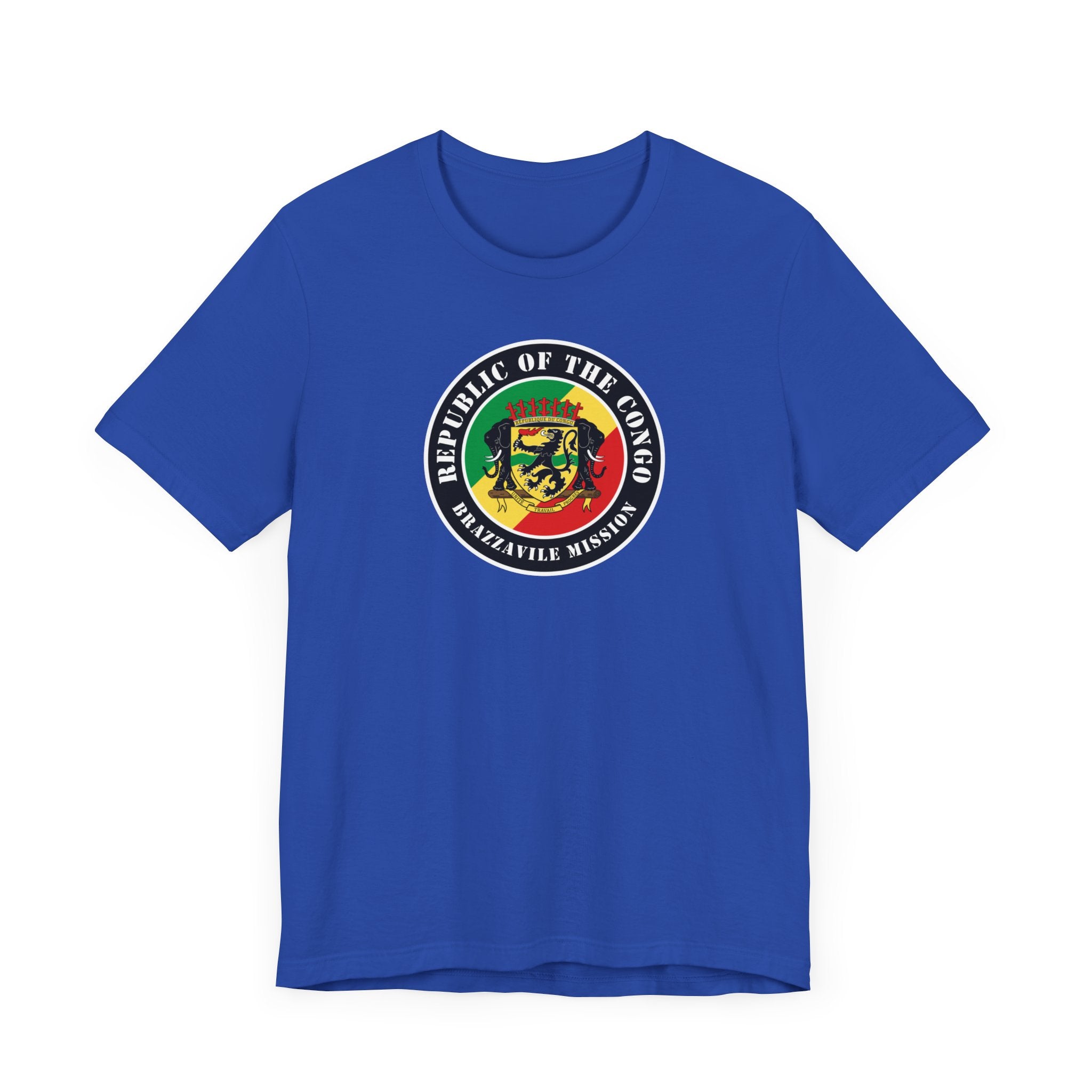 Republic of the Congo Brazzaville Mission Flag Logo (Black Border) T-shirt - Latter-Day Saint LDS Missionary Gift - Book of Mormon