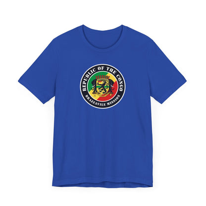 Republic of the Congo Brazzaville Mission Flag Logo (Black Border) T-shirt - Latter-Day Saint LDS Missionary Gift - Book of Mormon