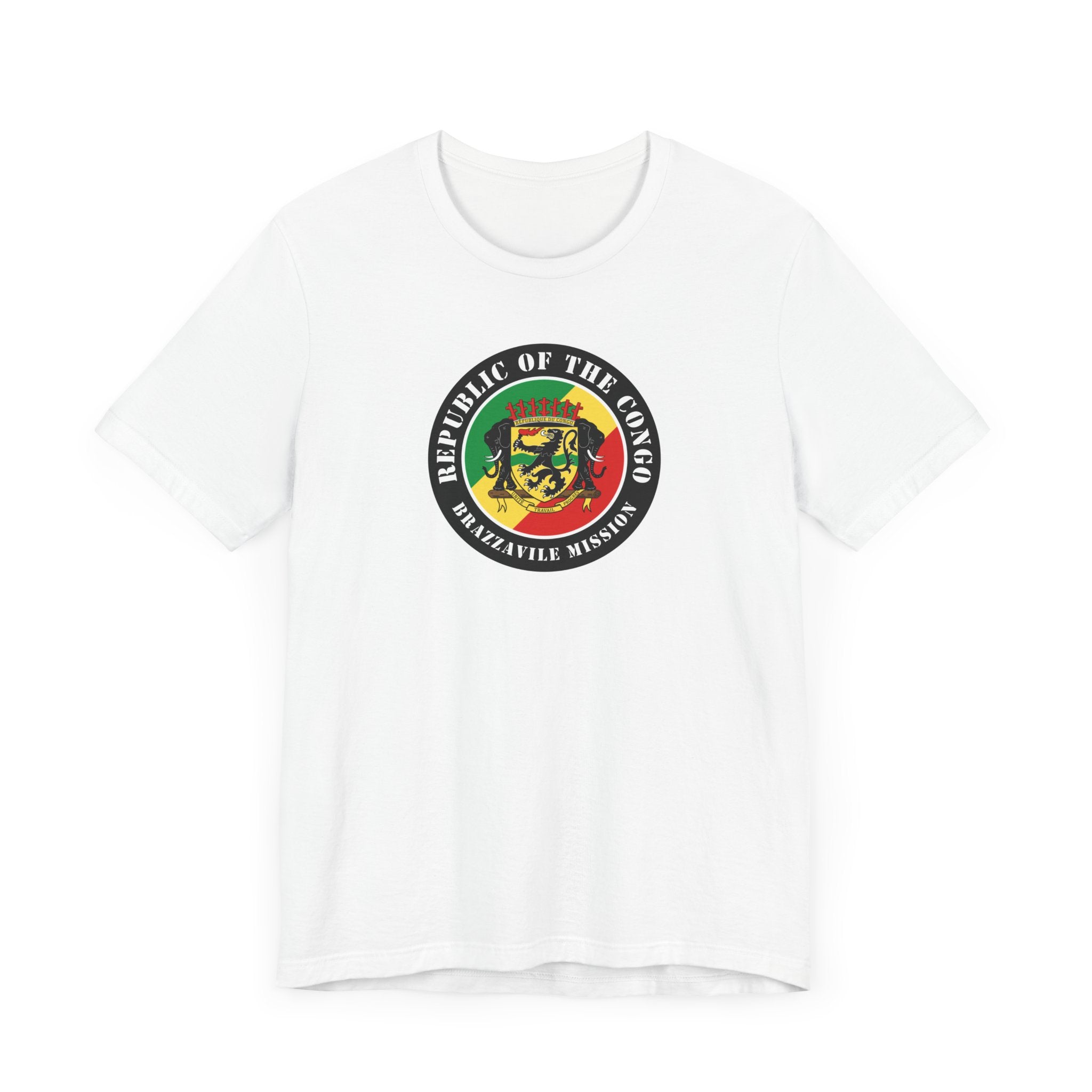 Republic of the Congo Brazzaville Mission Flag Logo (Black Border) T-shirt - Latter-Day Saint LDS Missionary Gift - Book of Mormon