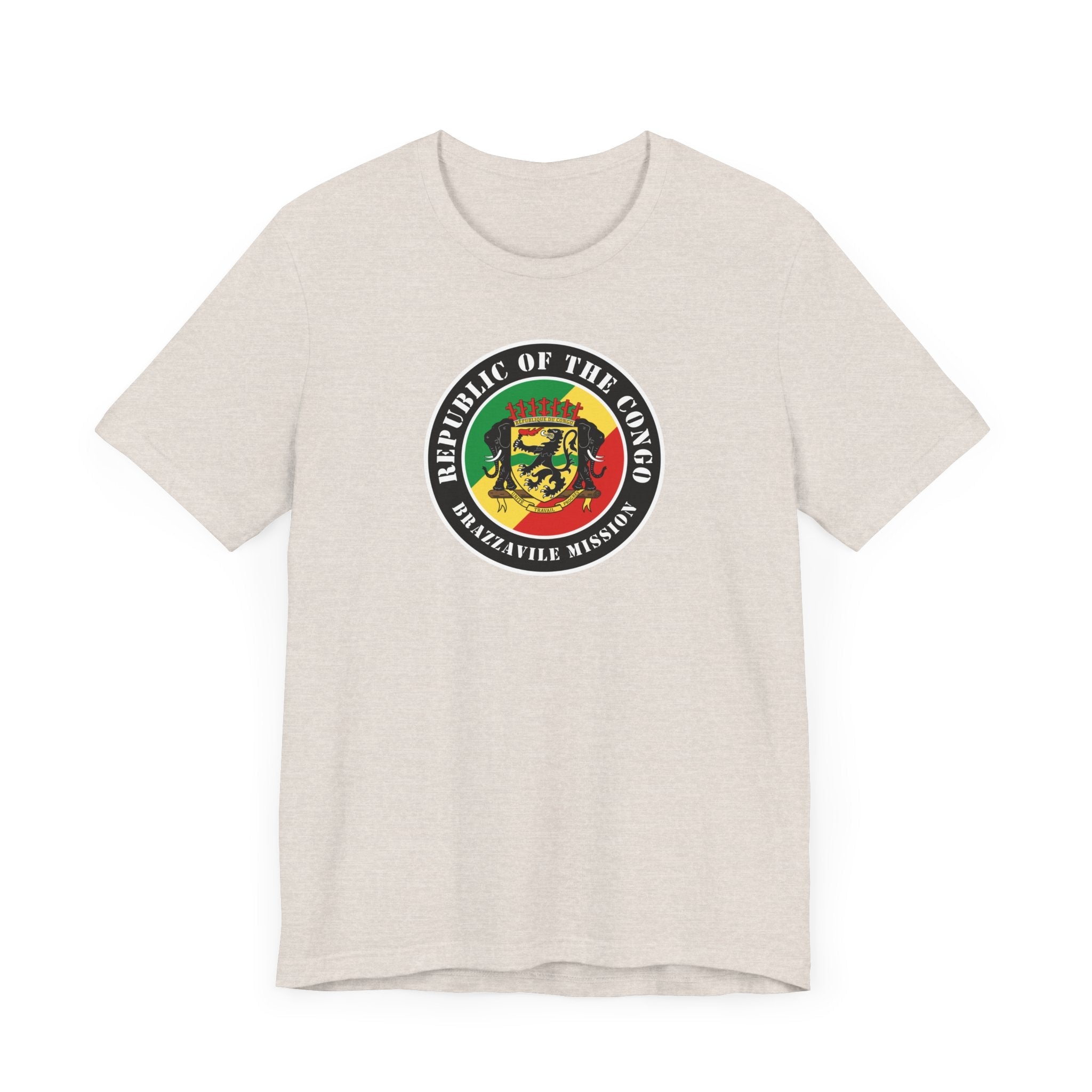 Republic of the Congo Brazzaville Mission Flag Logo (Black Border) T-shirt - Latter-Day Saint LDS Missionary Gift - Book of Mormon