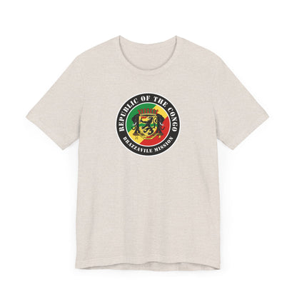 Republic of the Congo Brazzaville Mission Flag Logo (Black Border) T-shirt - Latter-Day Saint LDS Missionary Gift - Book of Mormon