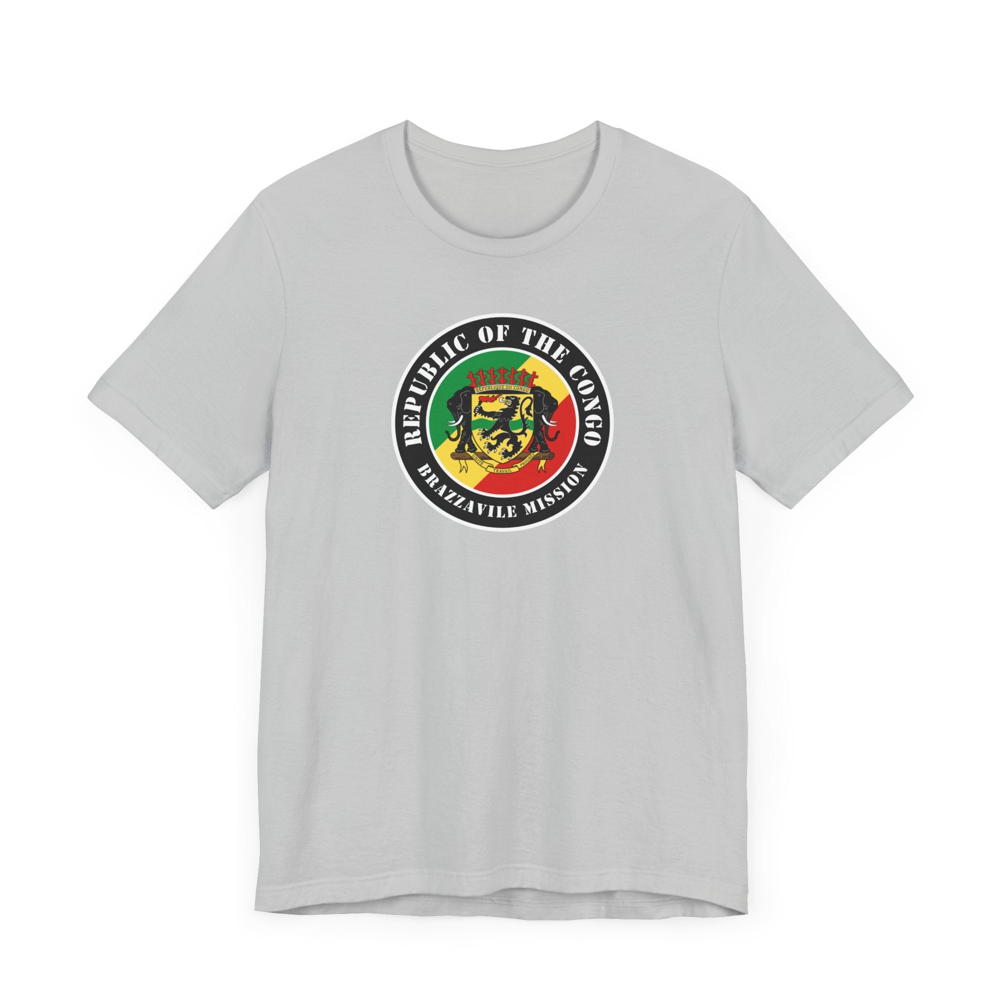 Republic of the Congo Brazzaville Mission Flag Logo (Black Border) T-shirt - Latter-Day Saint LDS Missionary Gift - Book of Mormon