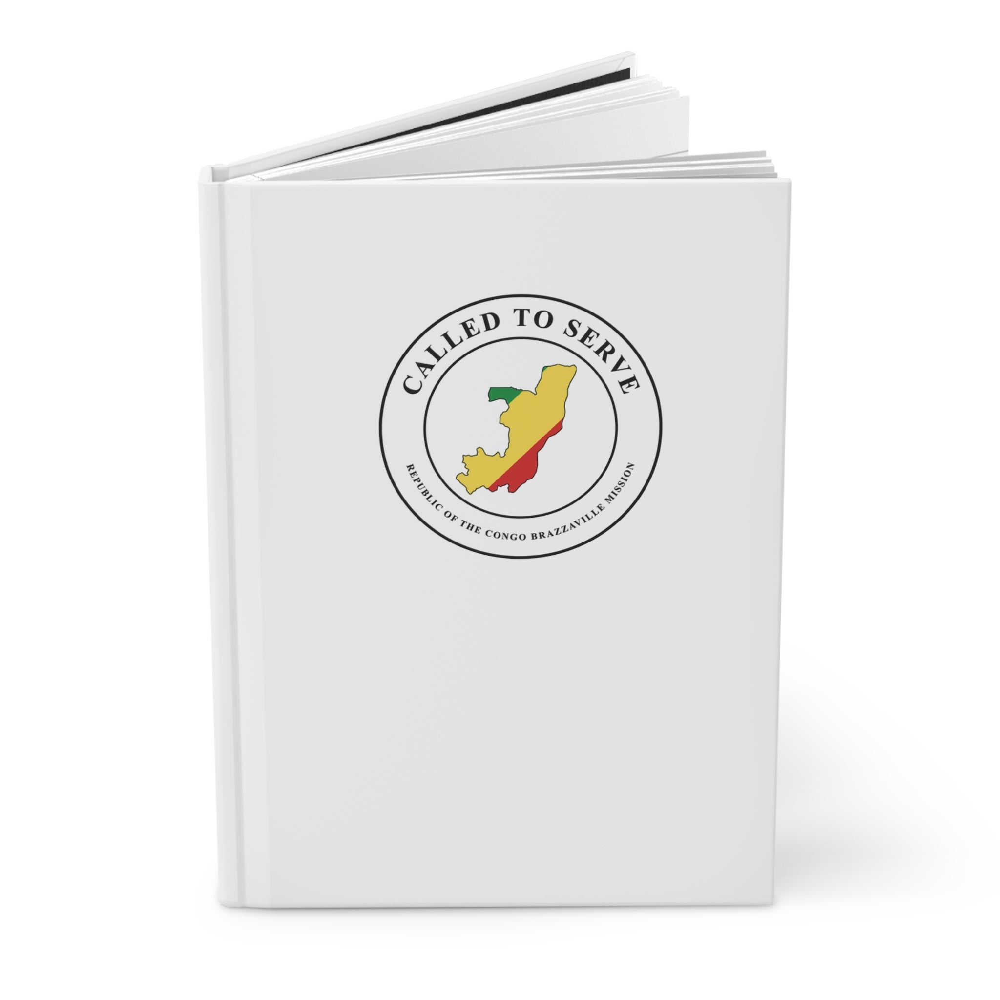 Republic of the Congo Brazzaville Mission Flag Map Called to Serve White Hardcover Journal Matte - Latter-Day Saint LDS Missionary Gift - Book of Mormon