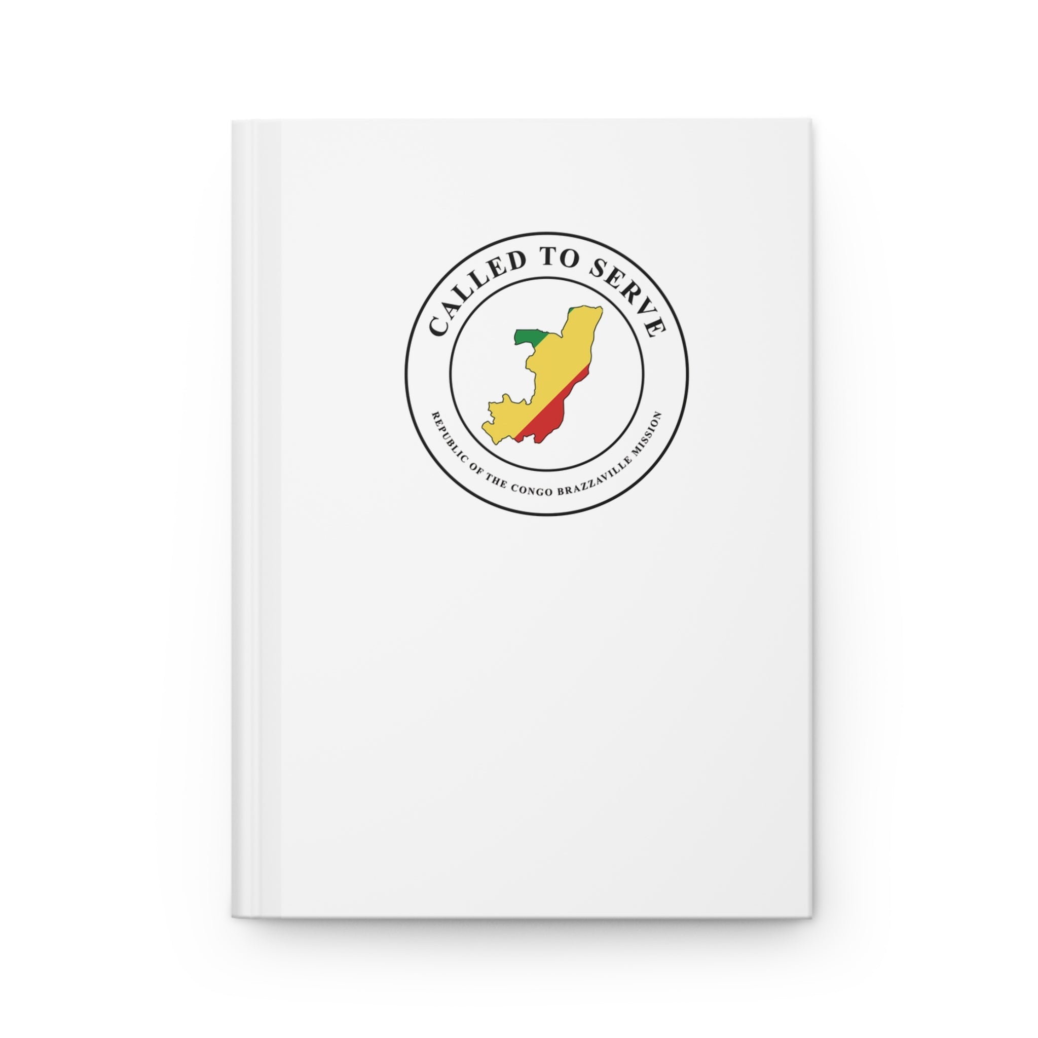 Republic of the Congo Brazzaville Mission Flag Map Called to Serve White Hardcover Journal Matte - Latter-Day Saint LDS Missionary Gift - Book of Mormon