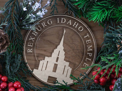 Rexburg Idaho Temple Christmas Ornament - Latter-Day Saint LDS Missionary Gift - Book of Mormon