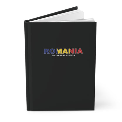 Romania Bucharest Mission Flag Title Black Hardcover Journal Matte - Latter-Day Saint LDS Missionary Gift - Book of Mormon