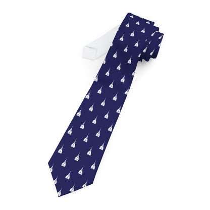 Rome Italy Temple Patterned Neck Tie for Elders (Blue) - Mission Wishlist - LDS Missionary Gift Store