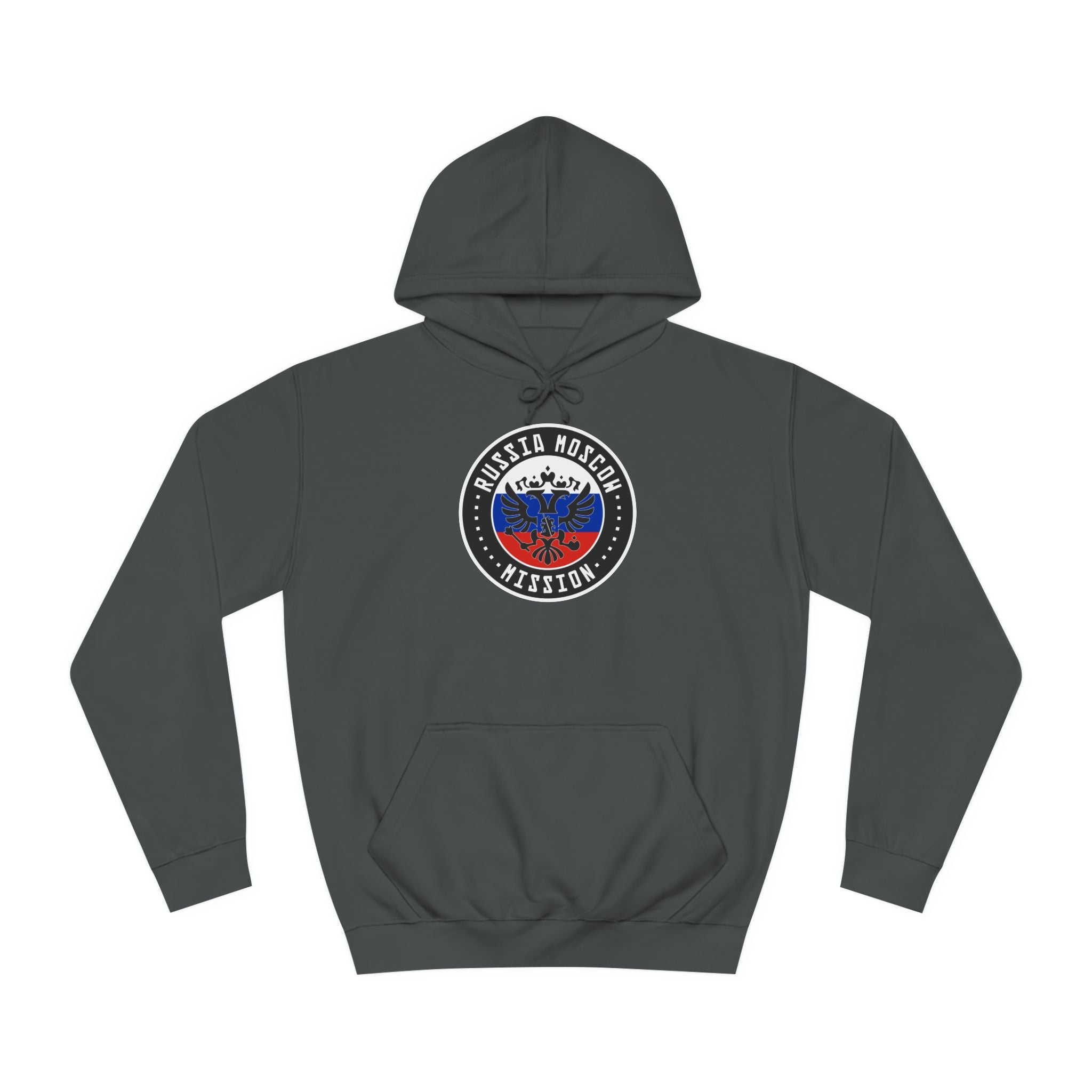 Russia Moscow Mission Flag Logo (Black Border) College Hoodie - Latter-Day Saint LDS Missionary Gift - Book of Mormon