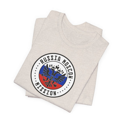 Russia Moscow Mission Flag Logo (White Border) T-shirt - Latter-Day Saint LDS Missionary Gift - Book of Mormon