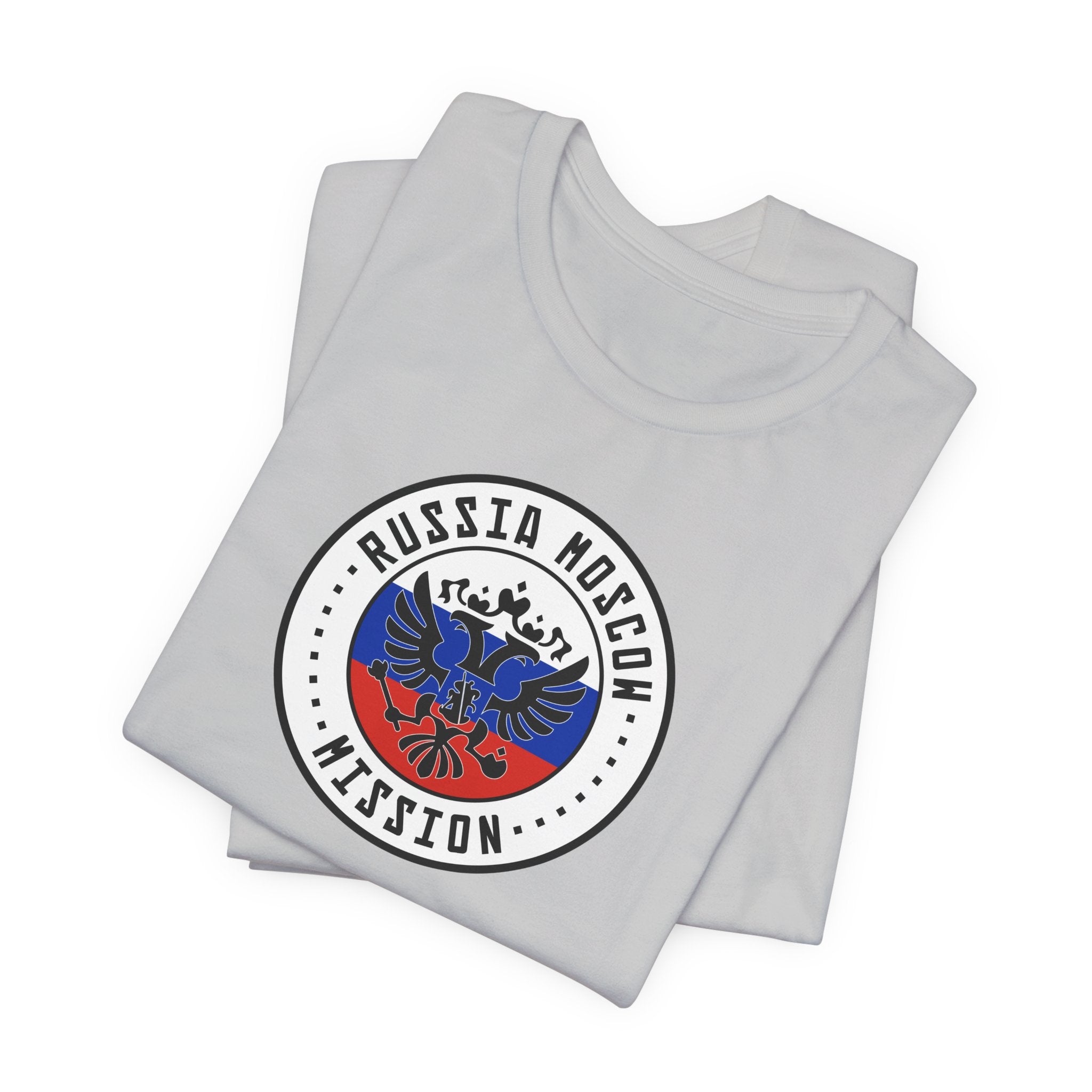 Russia Moscow Mission Flag Logo (White Border) T-shirt - Latter-Day Saint LDS Missionary Gift - Book of Mormon