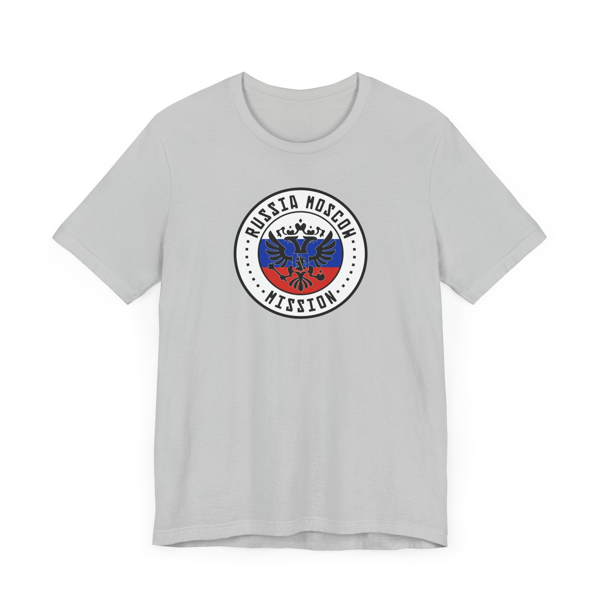 Russia Moscow Mission Flag Logo (White Border) T-shirt - Latter-Day Saint LDS Missionary Gift - Book of Mormon