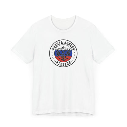 Russia Moscow Mission Flag Logo (White Border) T-shirt - Latter-Day Saint LDS Missionary Gift - Book of Mormon