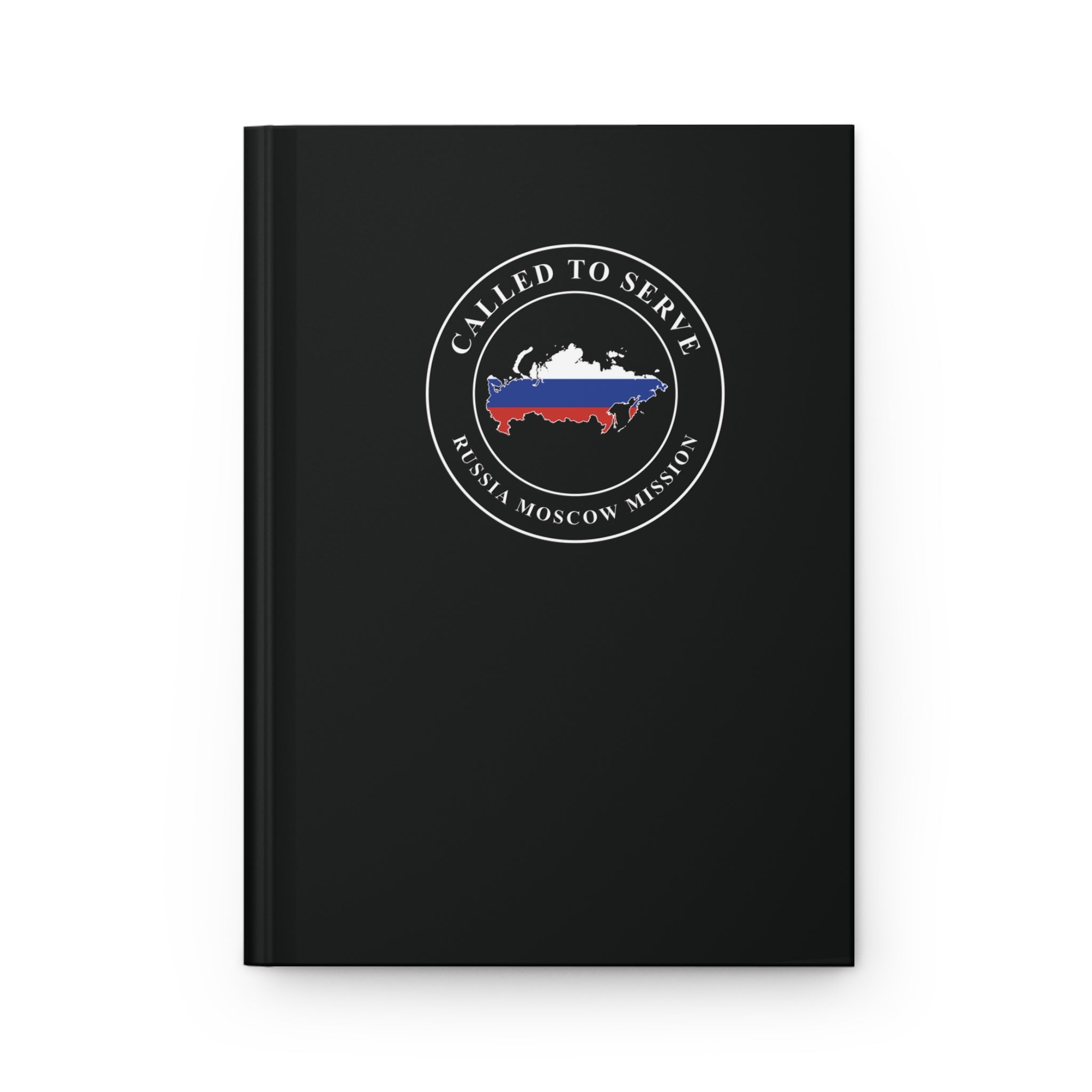 Russia Moscow Mission Flag Map Called to Serve Black Hardcover Journal Matte - Latter-Day Saint LDS Missionary Gift - Book of Mormon