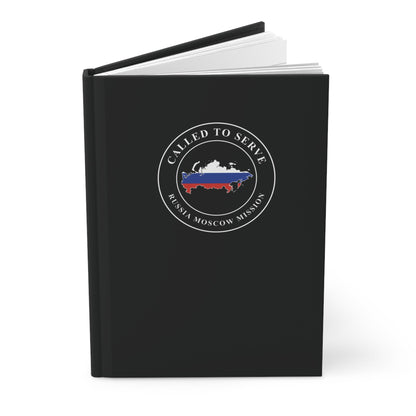 Russia Moscow Mission Flag Map Called to Serve Black Hardcover Journal Matte - Latter-Day Saint LDS Missionary Gift - Book of Mormon