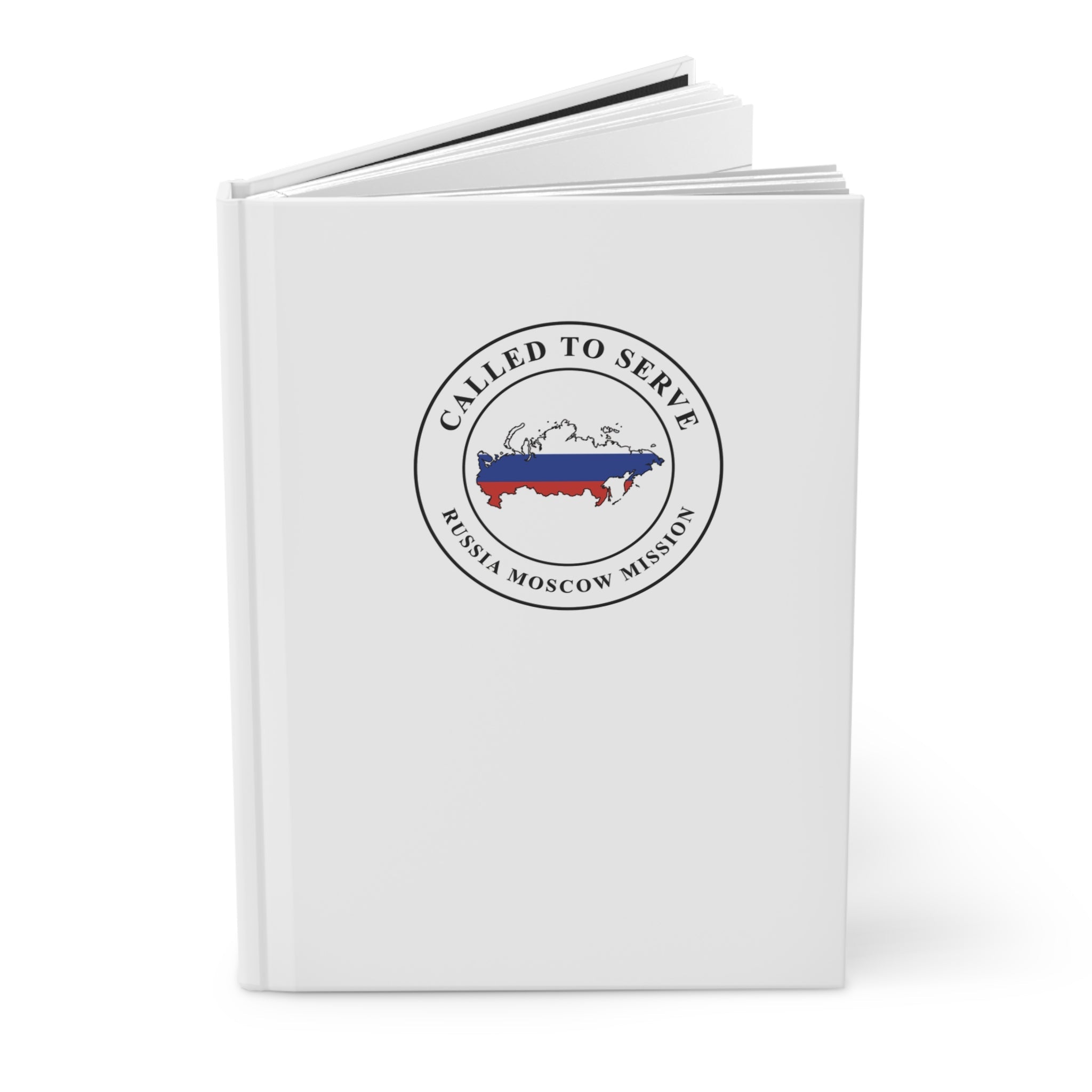 Russia Moscow Mission Flag Map Called to Serve White Hardcover Journal Matte - Latter-Day Saint LDS Missionary Gift - Book of Mormon