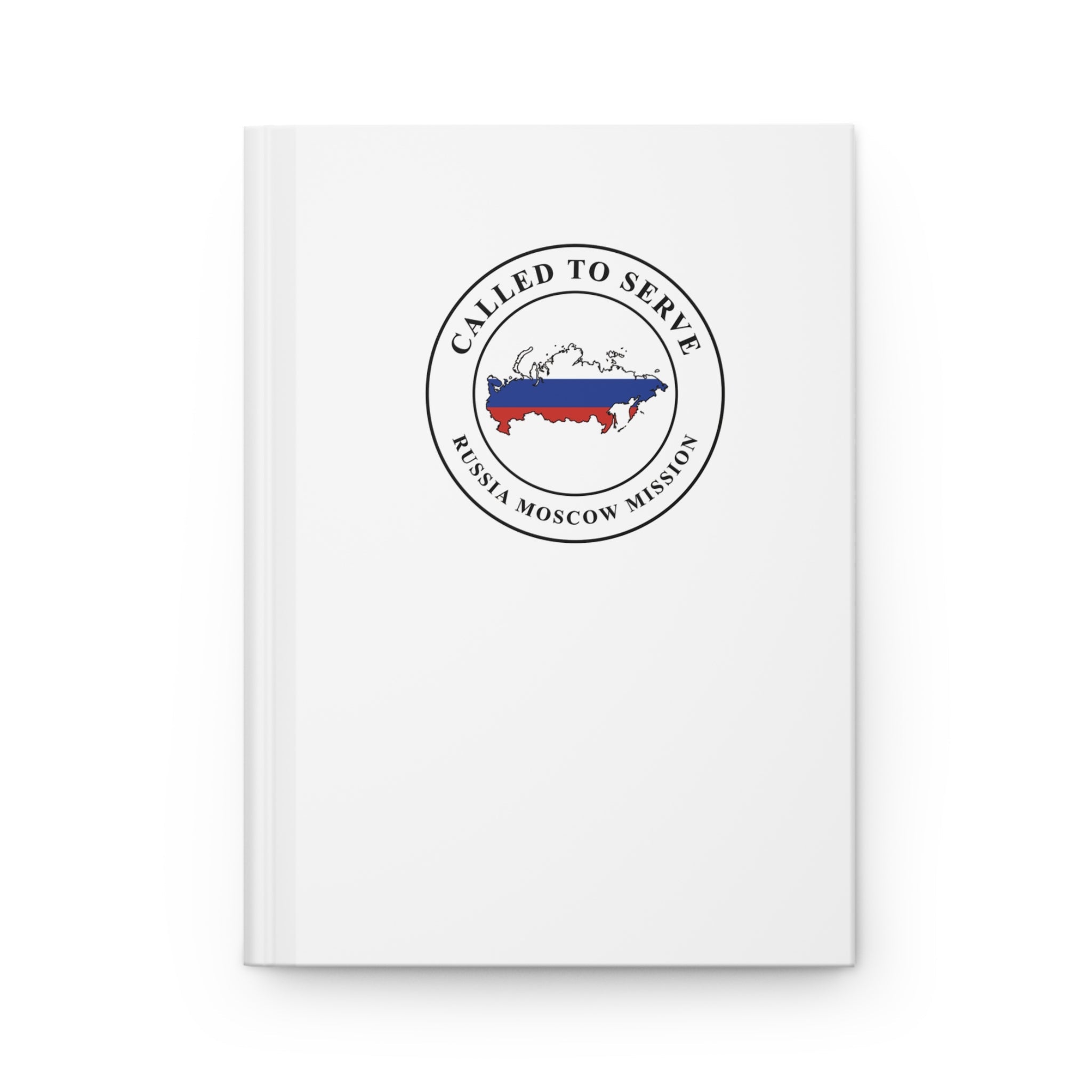 Russia Moscow Mission Flag Map Called to Serve White Hardcover Journal Matte - Latter-Day Saint LDS Missionary Gift - Book of Mormon