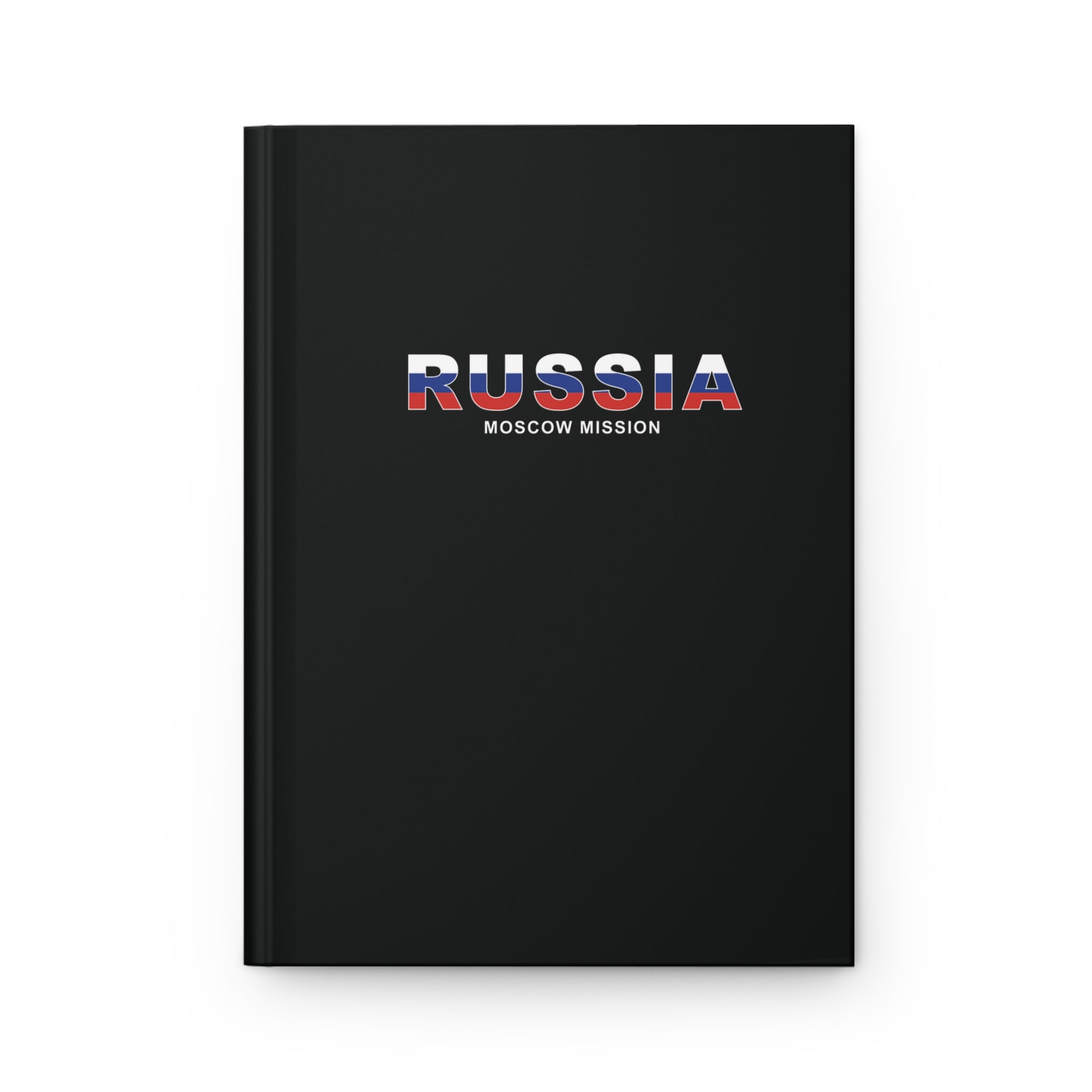 Russia Moscow Mission Flag Title Black Hardcover Journal Matte - Latter-Day Saint LDS Missionary Gift - Book of Mormon