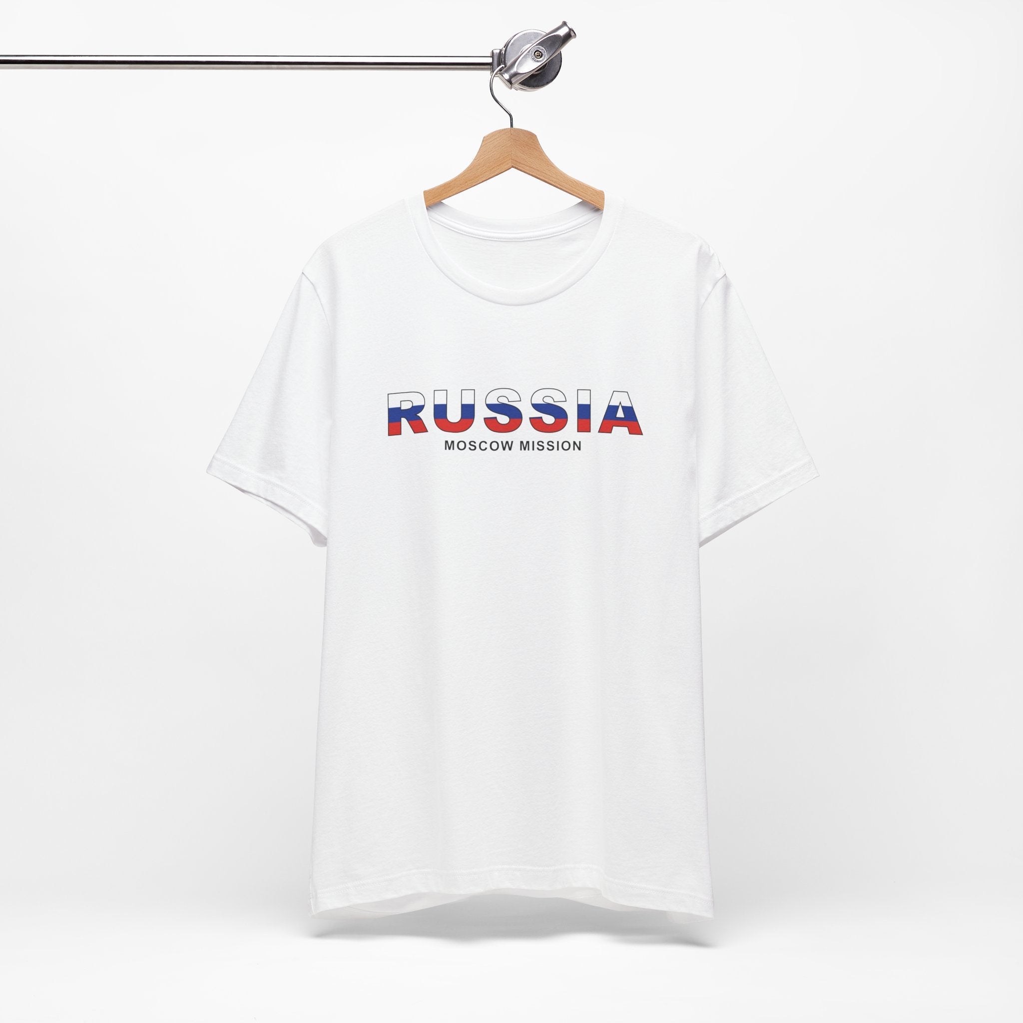 Russia Moscow Mission Flag Title T-shirt - Latter-Day Saint LDS Missionary Gift - Book of Mormon