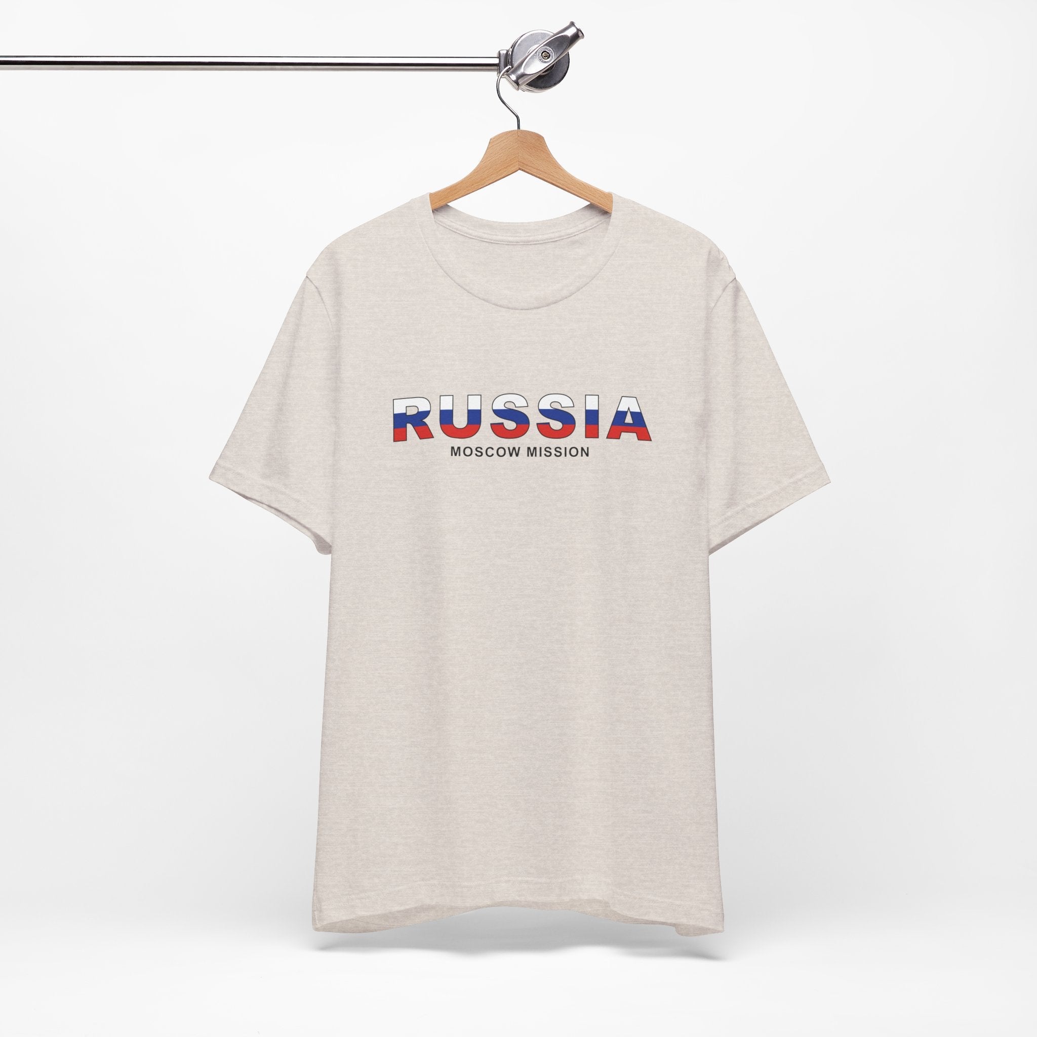 Russia Moscow Mission Flag Title T-shirt - Latter-Day Saint LDS Missionary Gift - Book of Mormon