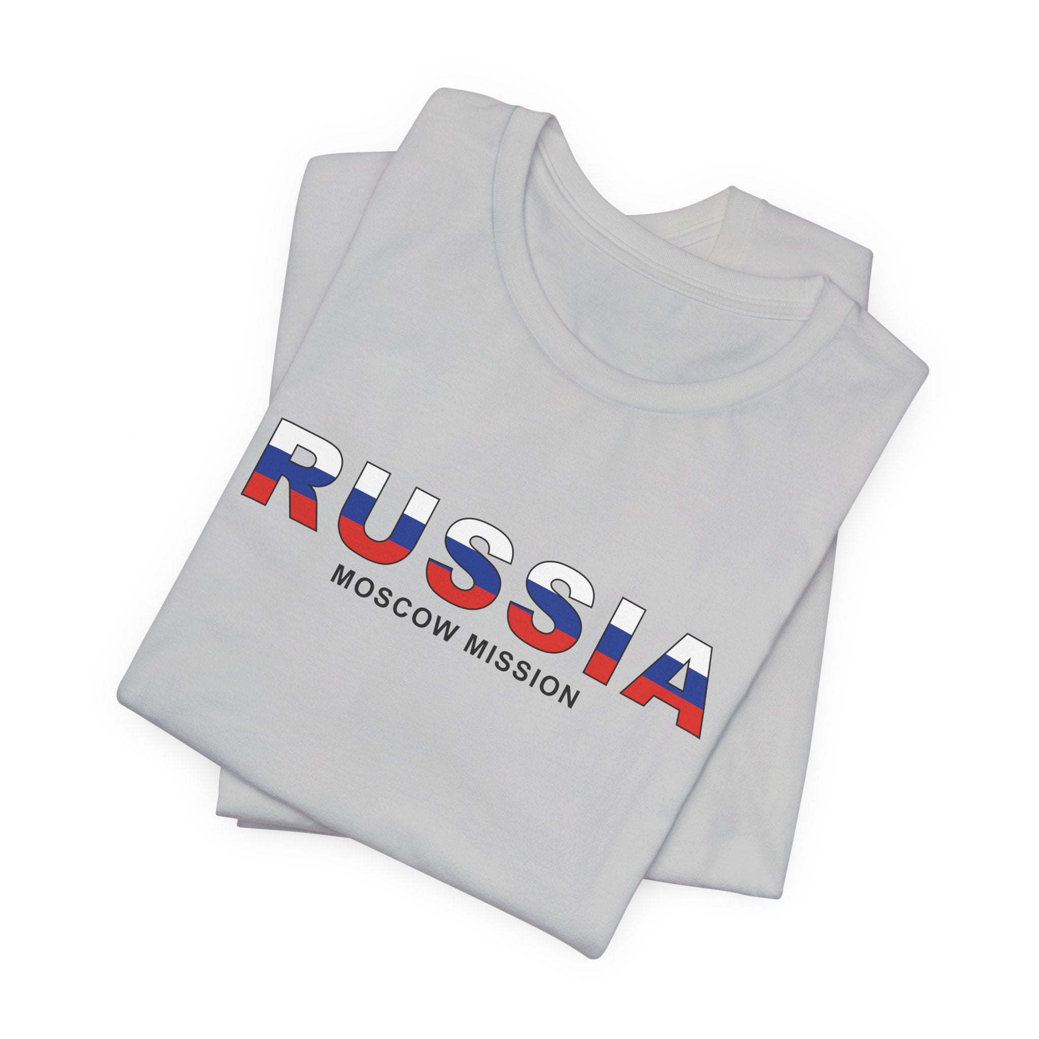 Russia Moscow Mission Flag Title T-shirt - Latter-Day Saint LDS Missionary Gift - Book of Mormon