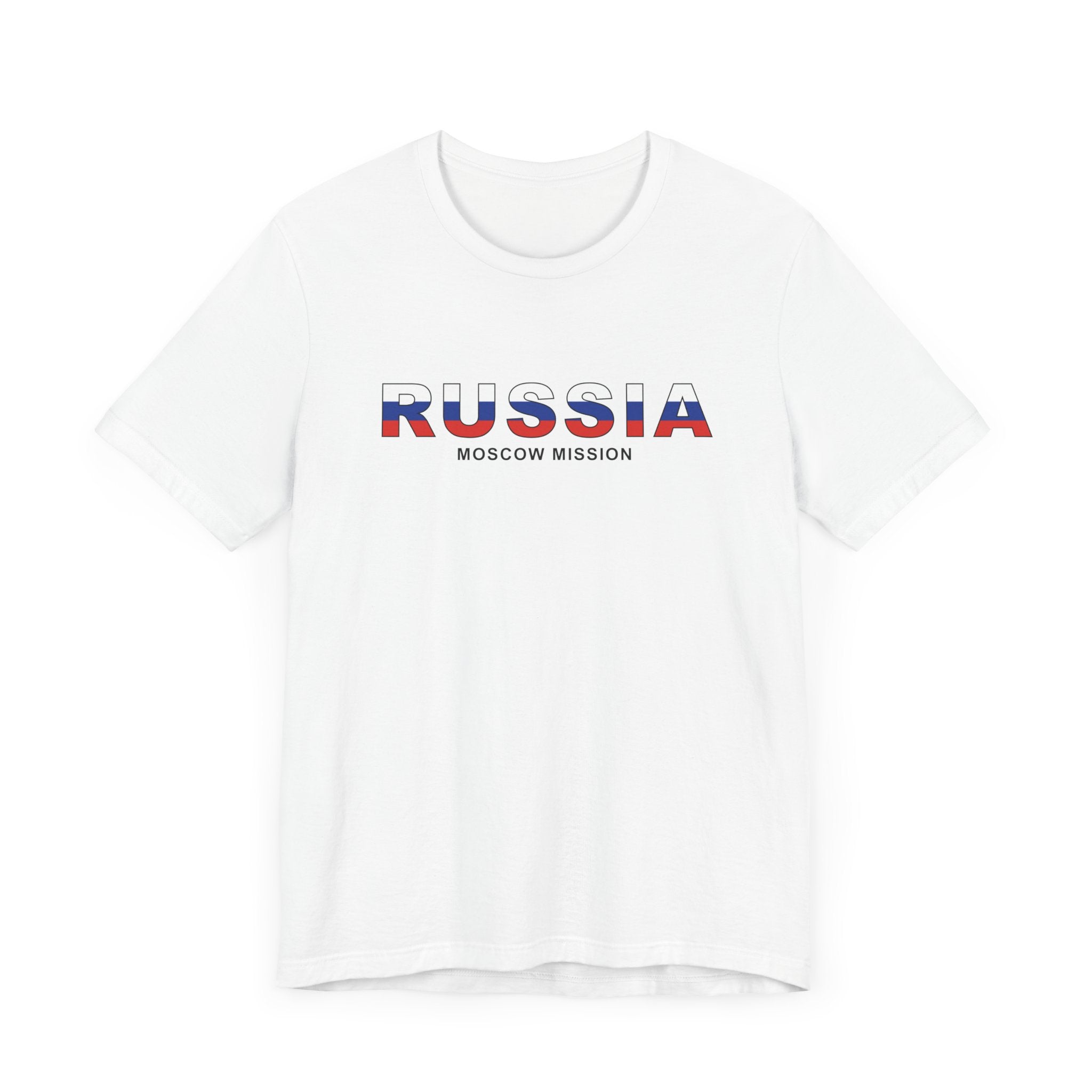 Russia Moscow Mission Flag Title T-shirt - Latter-Day Saint LDS Missionary Gift - Book of Mormon