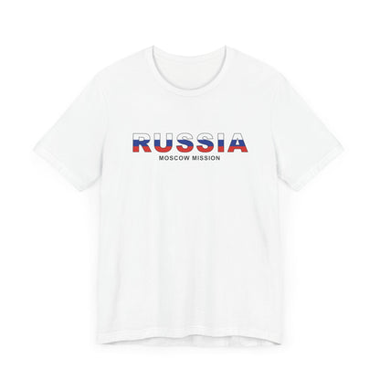 Russia Moscow Mission Flag Title T-shirt - Latter-Day Saint LDS Missionary Gift - Book of Mormon