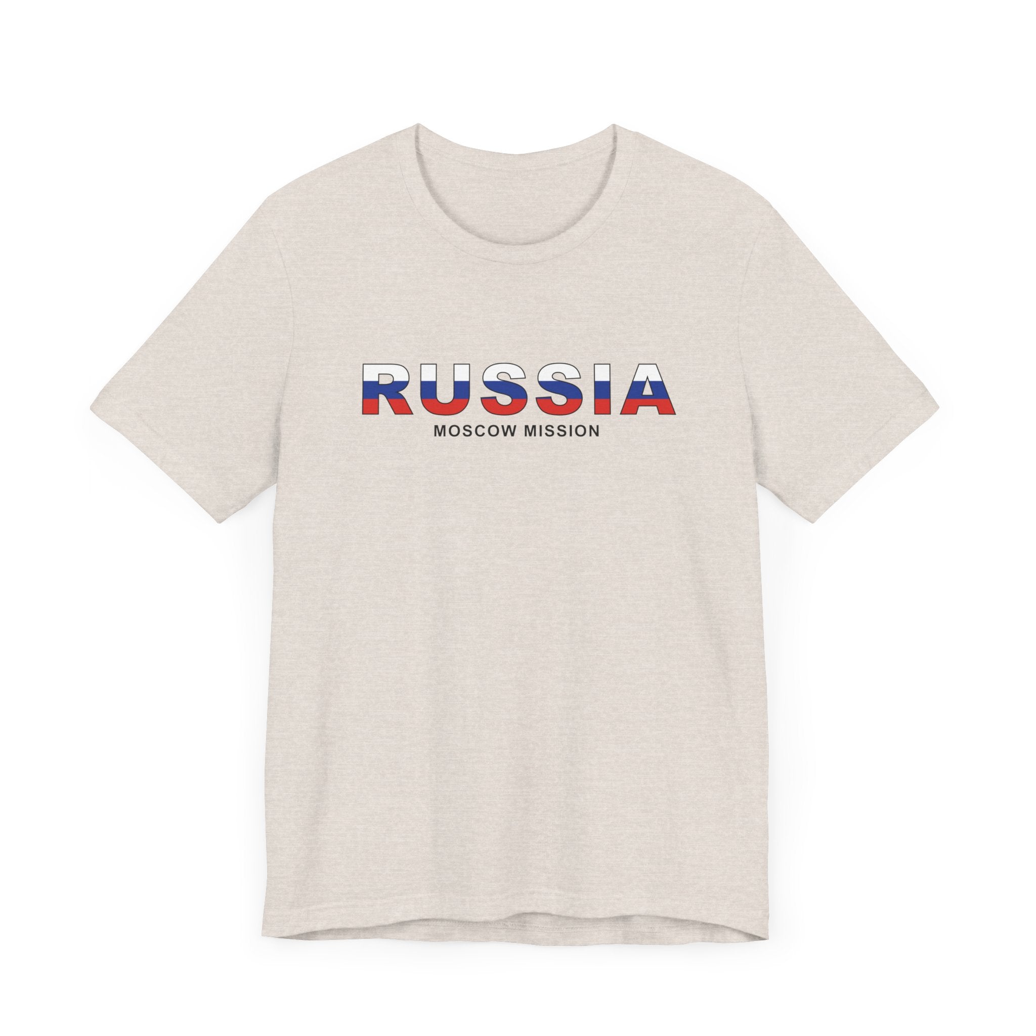 Russia Moscow Mission Flag Title T-shirt - Latter-Day Saint LDS Missionary Gift - Book of Mormon