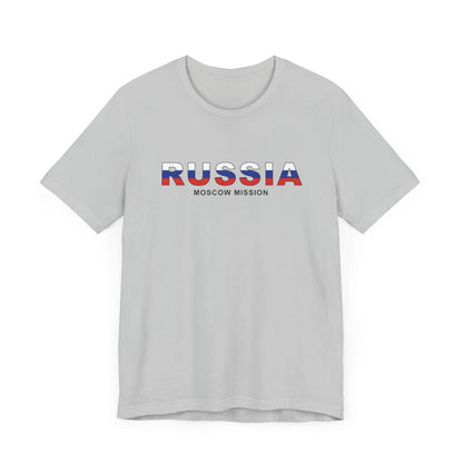 Russia Moscow Mission Flag Title T-shirt - Latter-Day Saint LDS Missionary Gift - Book of Mormon