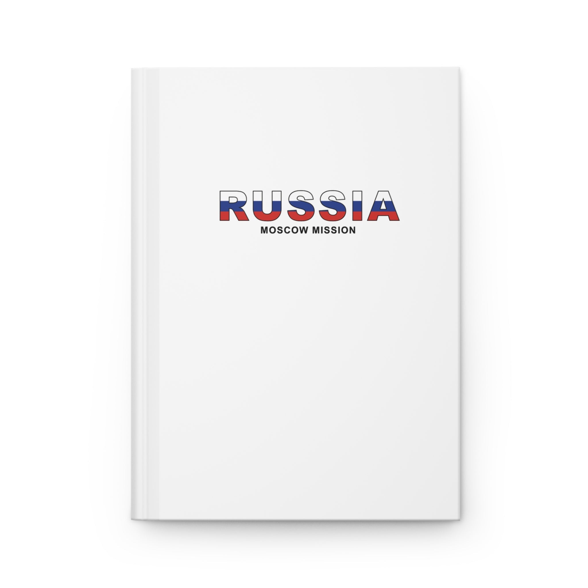 Russia Moscow Mission Flag Title White Hardcover Journal Matte - Latter-Day Saint LDS Missionary Gift - Book of Mormon