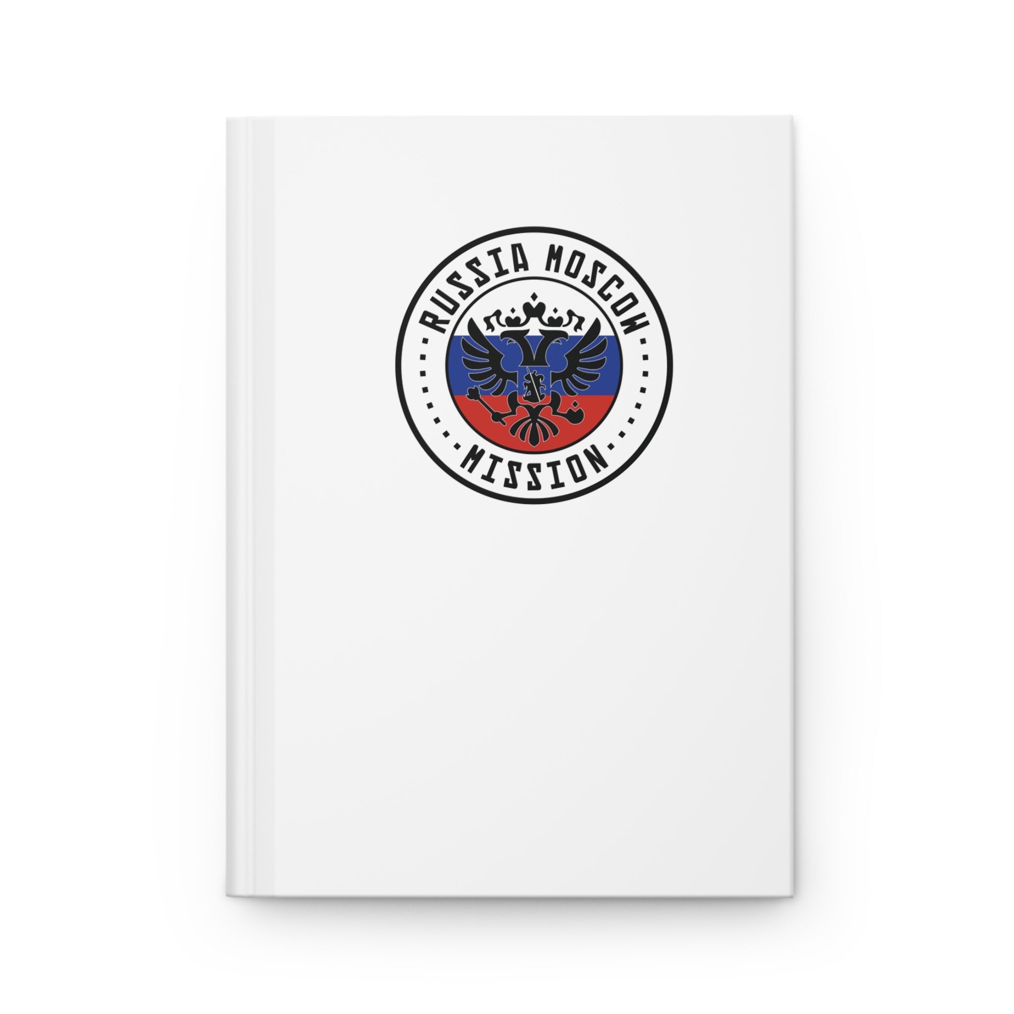 Russia Moscow Mission Logo Design White Hardcover Journal Matte - Latter-Day Saint LDS Missionary Gift - Book of Mormon