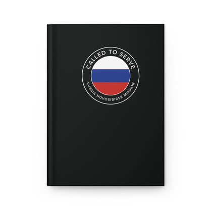 Russia Novosibirsk Mission Circle Flag Called to Serve Black Hardcover Journal Matte - Latter-Day Saint LDS Missionary Gift - Book of Mormon