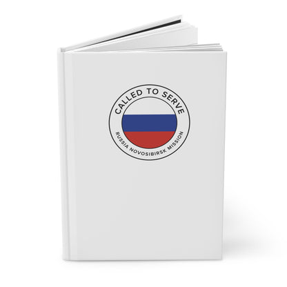 Russia Novosibirsk Mission Circle Flag Called to Serve White Hardcover Journal Matte - Latter-Day Saint LDS Missionary Gift - Book of Mormon