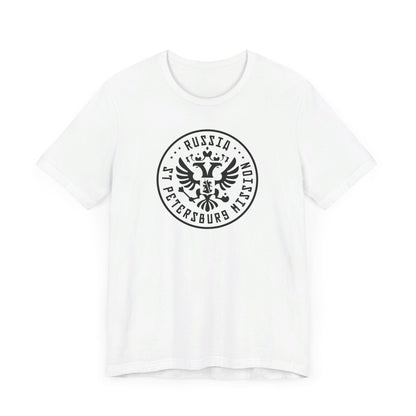 Russia Novosibirsk Mission Circular Monochrome Logo T-Shirt - Latter-Day Saint LDS Missionary Gift - Book of Mormon