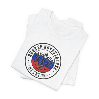 Russia Novosibirsk Mission Flag Logo (White Border) T-shirt - Latter-Day Saint LDS Missionary Gift - Book of Mormon