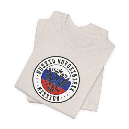 Russia Novosibirsk Mission Flag Logo (White Border) T-shirt - Latter-Day Saint LDS Missionary Gift - Book of Mormon