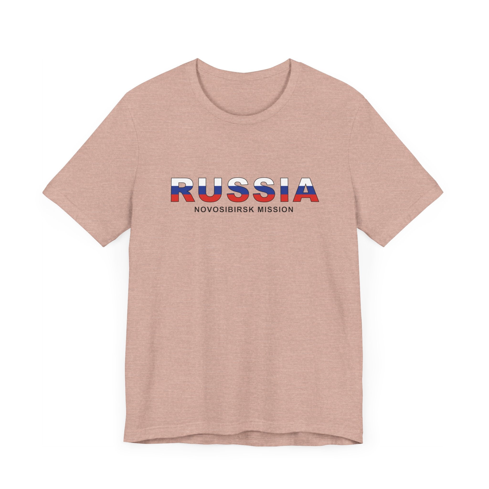 Russia Novosibirsk Mission Flag Title T-shirt - Latter-Day Saint LDS Missionary Gift - Book of Mormon