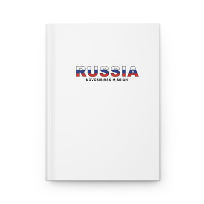 Russia Novosibirsk Mission Flag Title White Hardcover Journal Matte - Latter-Day Saint LDS Missionary Gift - Book of Mormon