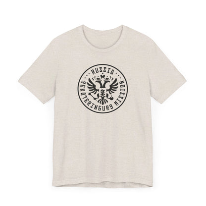 Russia Yekaterinburg Mission Circular Monochrome Logo T-Shirt - Latter-Day Saint LDS Missionary Gift - Book of Mormon