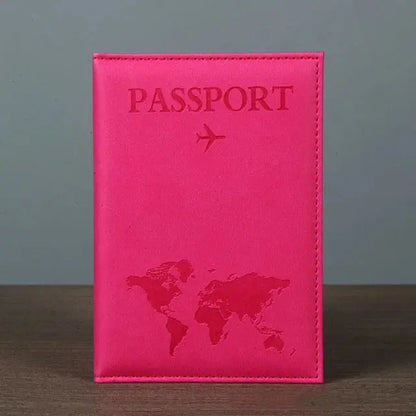 PU Passport Holder Map Pattern Ticket Passport Covers Travel Passport Protective Cover ID Credit Card Holder Travel Accessories
