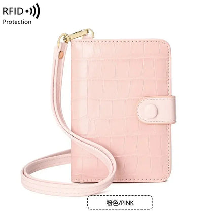 Passport Holder with Neck Lanyard Card Holders Travel Passport Cover RFID Blocking Passport Wallet for Men and Women