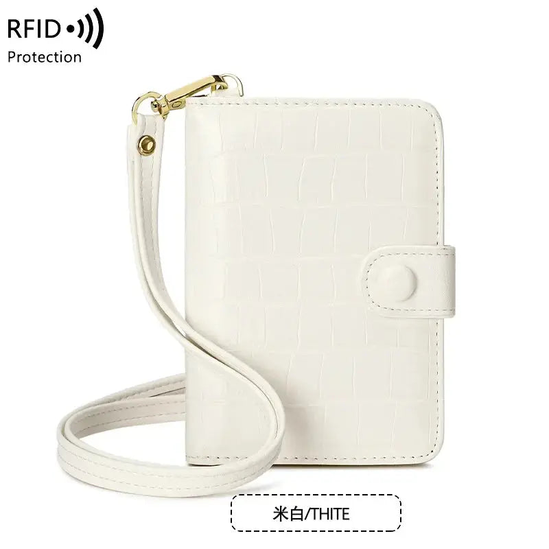 Passport Holder with Neck Lanyard Card Holders Travel Passport Cover RFID Blocking Passport Wallet for Men and Women