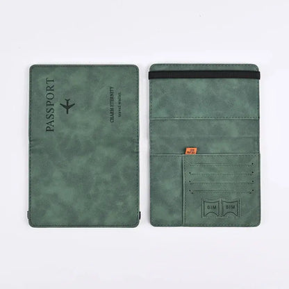 Men PU Leather Wallet Travel Passport Purse Card Male Travel Accessories Hand Carry Passport Business Cards Holder Wallet