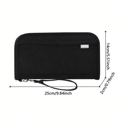 Boarding Passport Ticket Organizer - Secure passport wallet with multiple card slots and quick scan ID, RFID blocking-tan