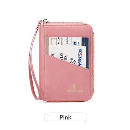 New retro passport bag for men and women RFID fashionablepassport cover multifunctionalPUleather passport clip travelaccessories