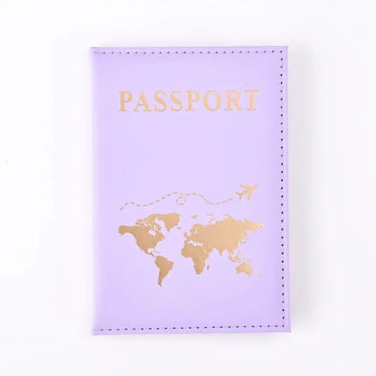 PU Passport Holder Map Pattern Ticket Passport Covers Travel Passport Protective Cover ID Credit Card Holder Travel Accessories