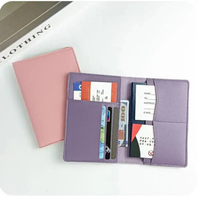 Travel PU Passport Cover High-capacity Multi-function Passport Bag Multiple Card Slots Travel Accessories