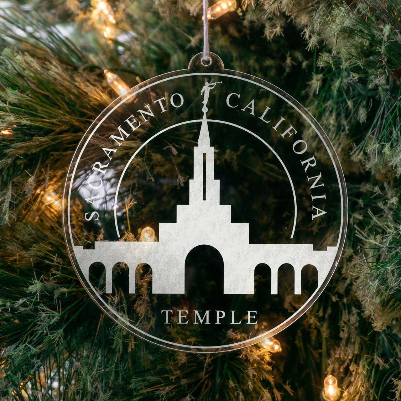 Sacramento California Temple Christmas Ornament - Latter-Day Saint LDS Missionary Gift - Book of Mormon